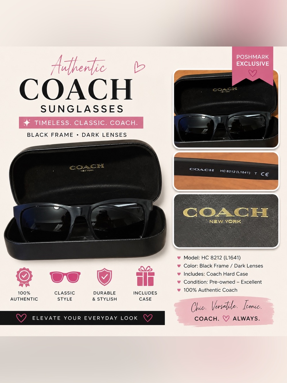 AUTHENTIC COACH SUNGLASSES 🖤🕶️
